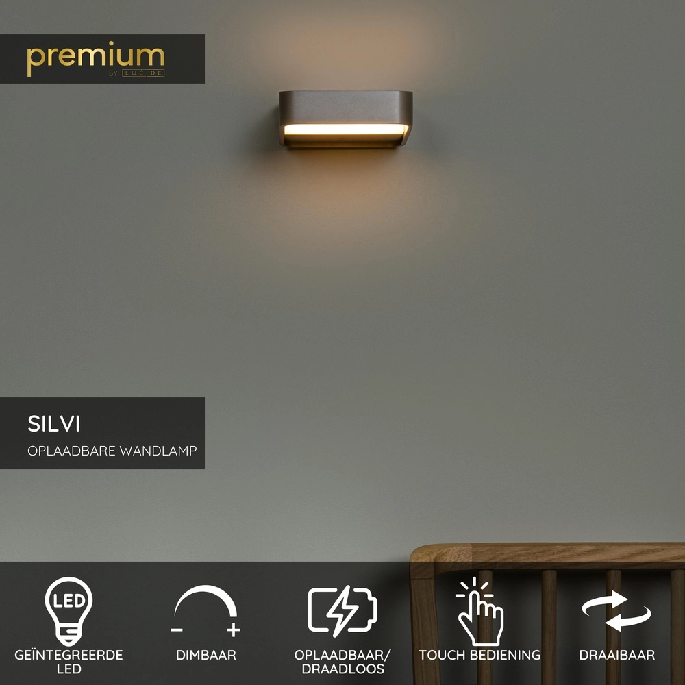 Led wandlamp Silvi champagne Premium by Lucide 5411212234421