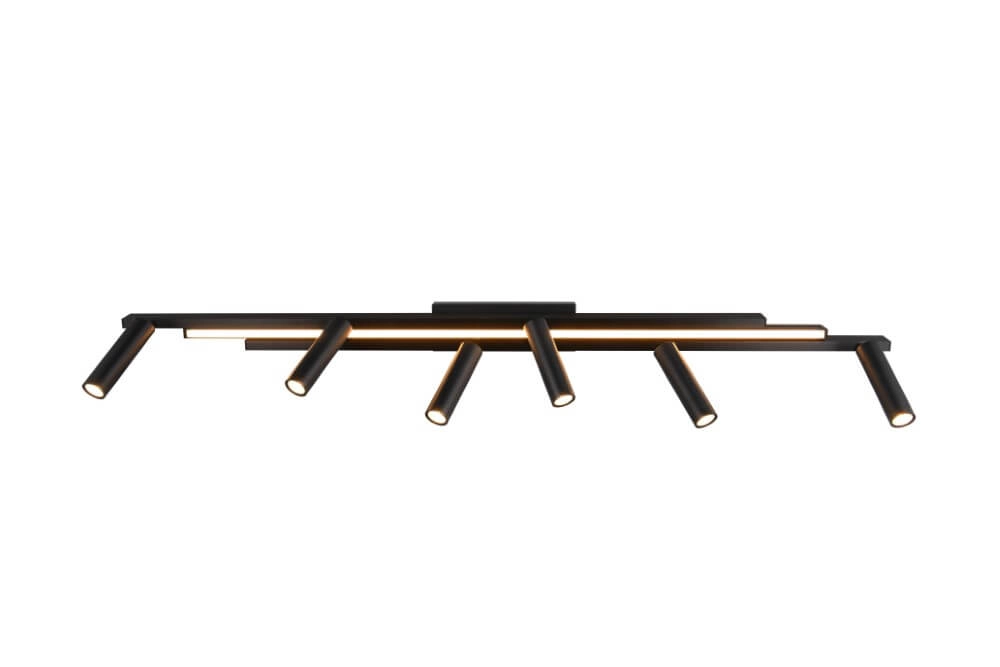 6-lichts led spot Zeno zwart Trio 4017807627312