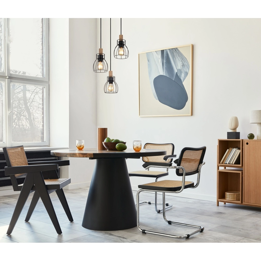 Landelijke hanglamp Mina 3-lichts rond Globo 9007371432431