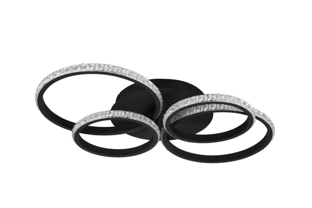 Design plafondlamp Cires zwart Trio 4017807600964