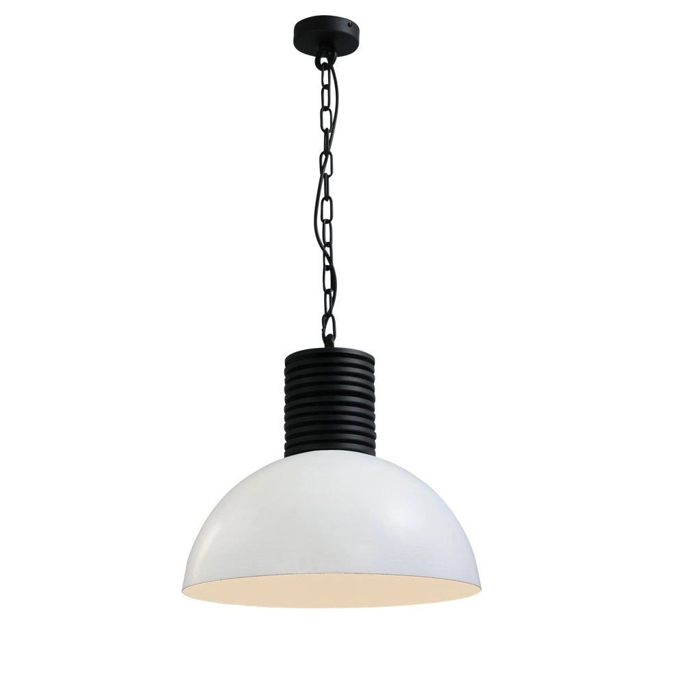 Industrie hanglamp Industria Gold 40 zwart met witte kap Masterlight 8718121144337