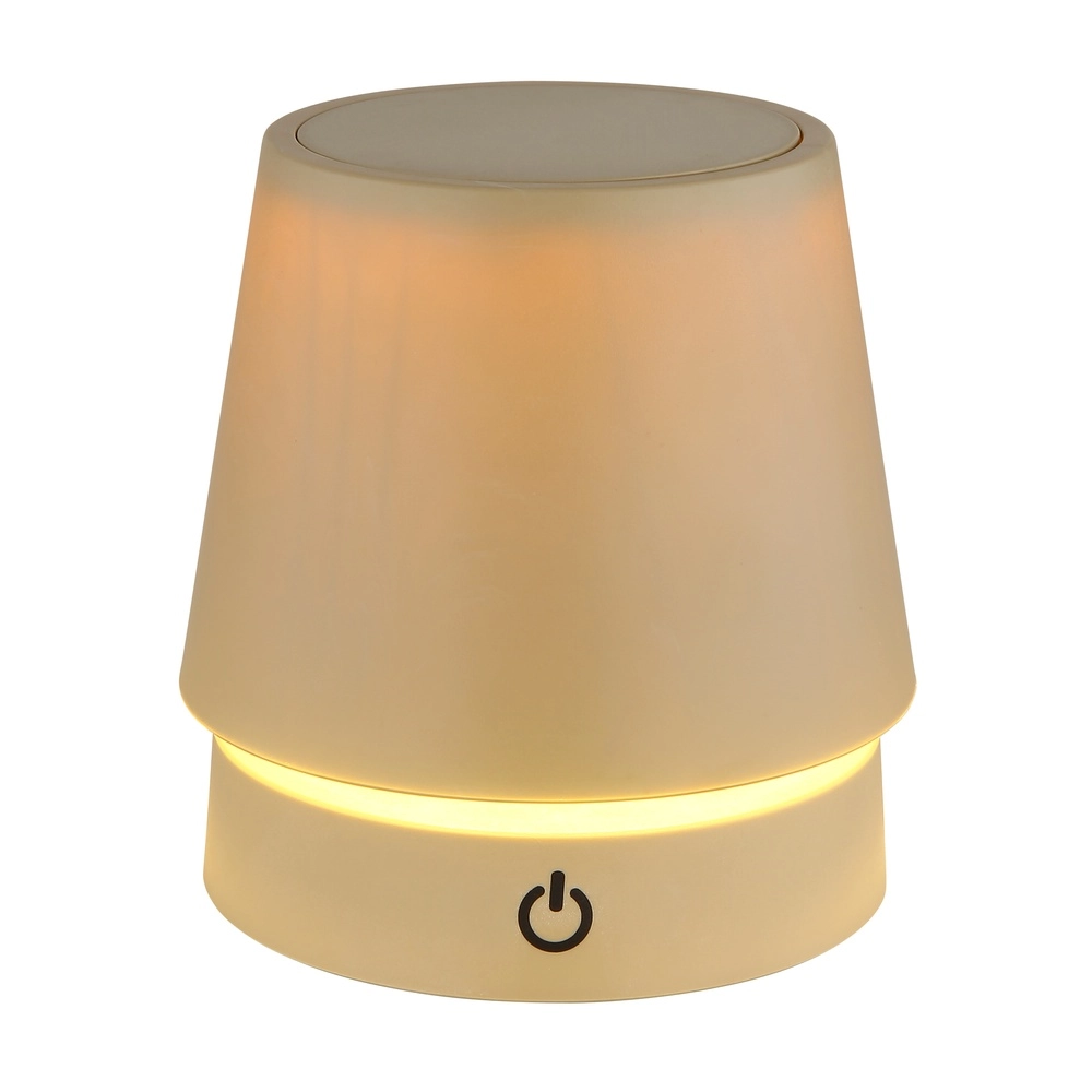 Moderne tafellamp Carlos zand bruin oplaadbaar