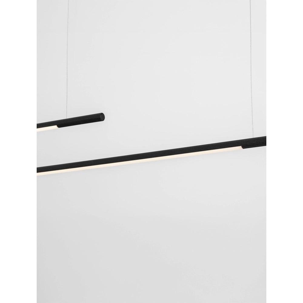 Strakke hanglamp Brillia zwart 161cm Lyora 5212017473790