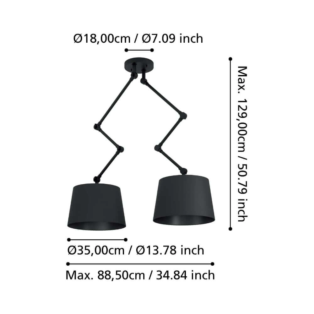 Dubbele hanglamp Pistunio verstelbaar Stars of Light 9008606238040