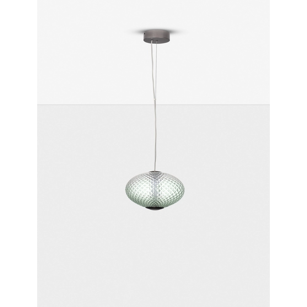 Pendant lamp Aora oval green glass Lyora 5212017483850