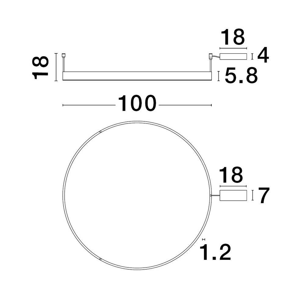 Plafondlamp Motif wit Ø 100cm Lyora 5212017443038
