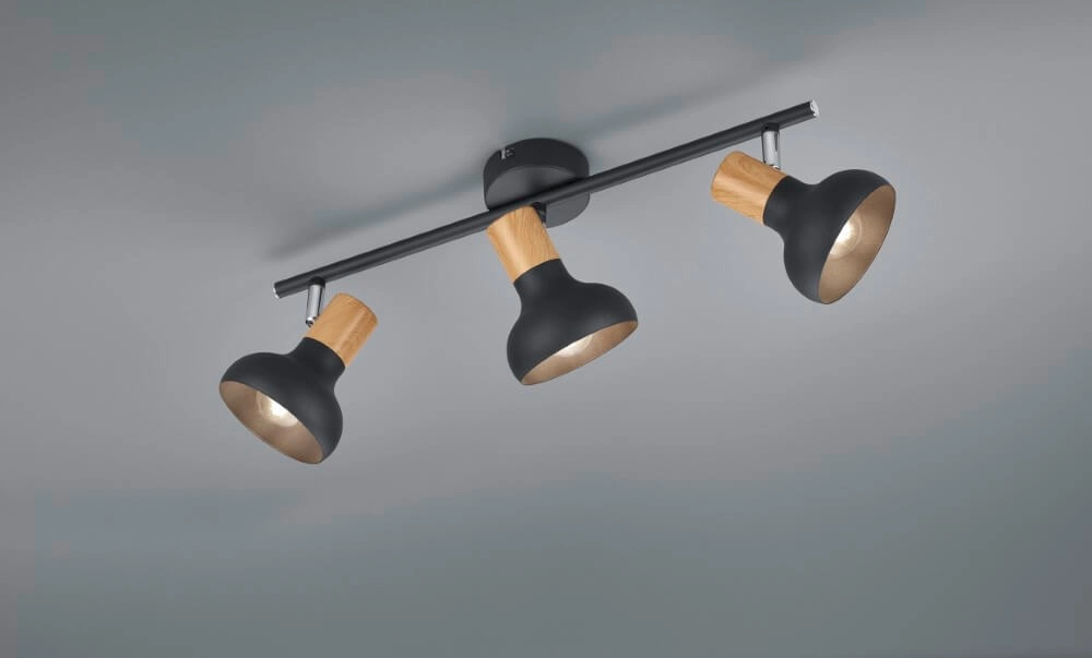 Plafondlamp Latika 3-lichts zwart Trio 4017807576993