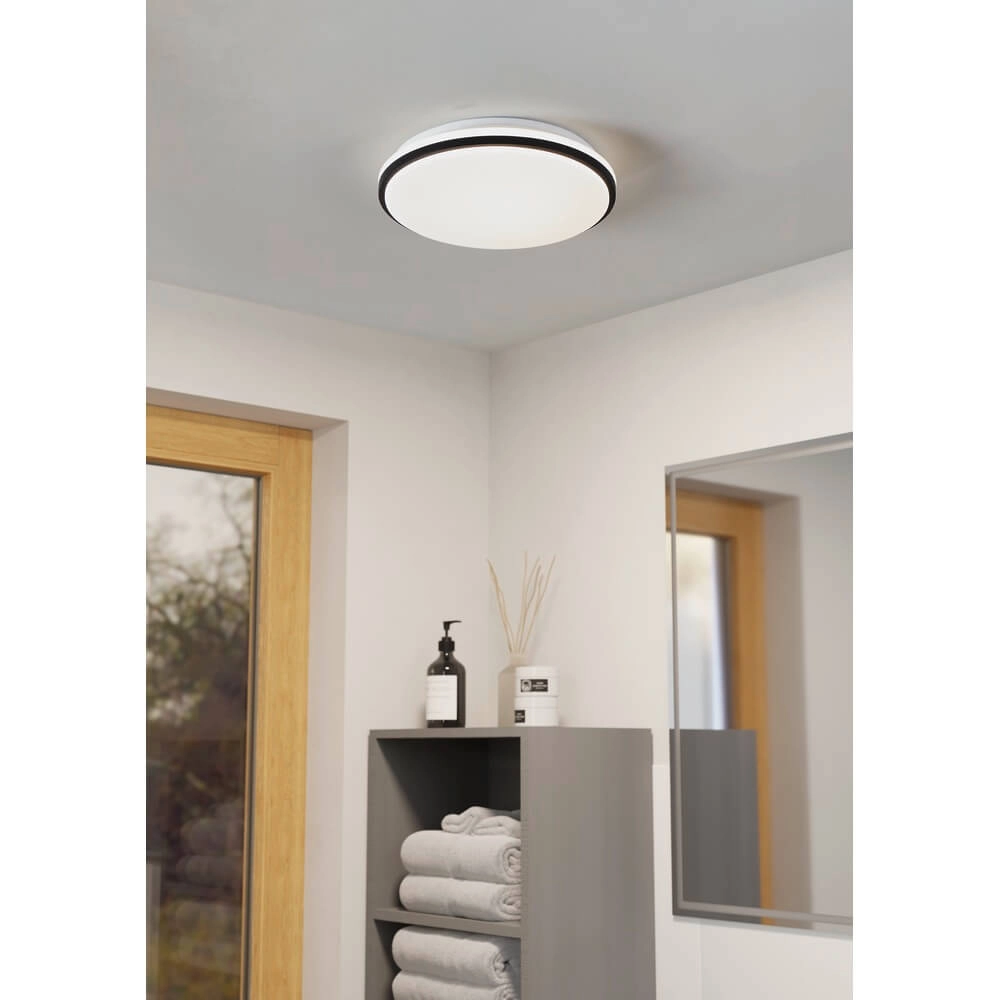 Plafondlamp Margidore zwart met wit Ø 34cm Eglo 9008606313198