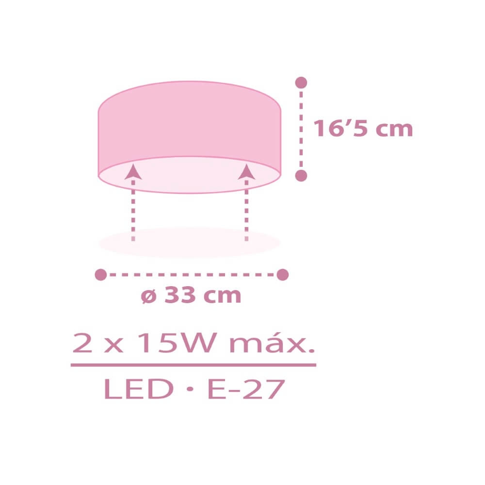 Plafondlamp Fairy Dreams Ø 33cm - roze Dalber 8420406424965