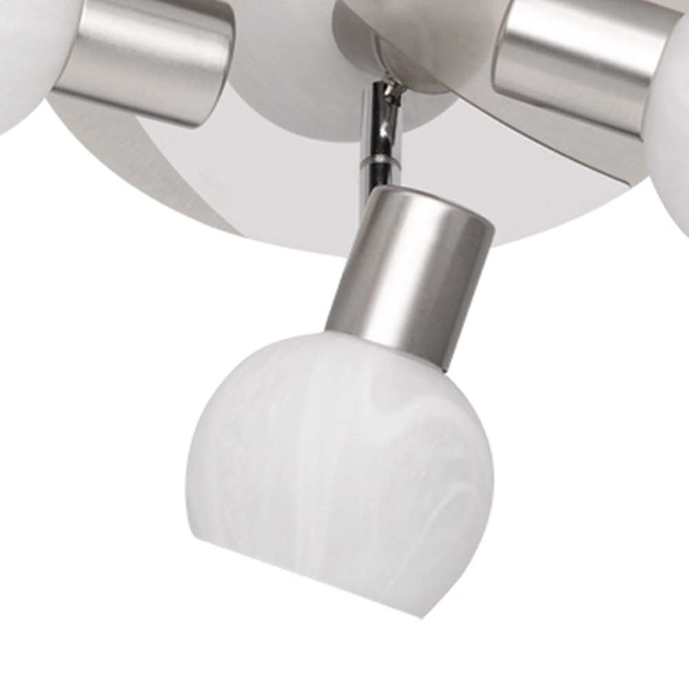 Plafondlamp spots Antibes 3-lichts nikkel mat Trio 4017807353600