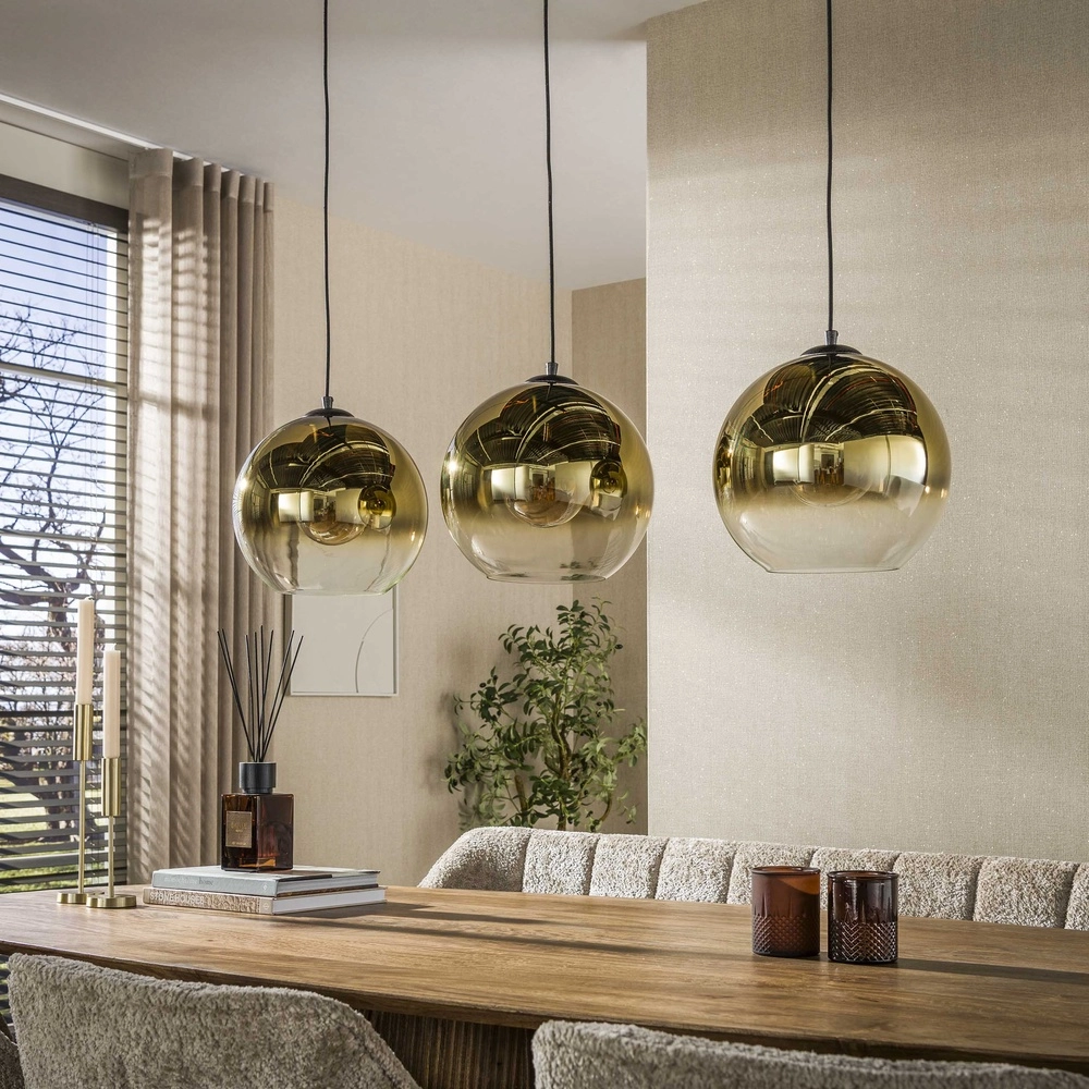 3L hanglamp Bubble met goud fading glas Lyora 8716803511200