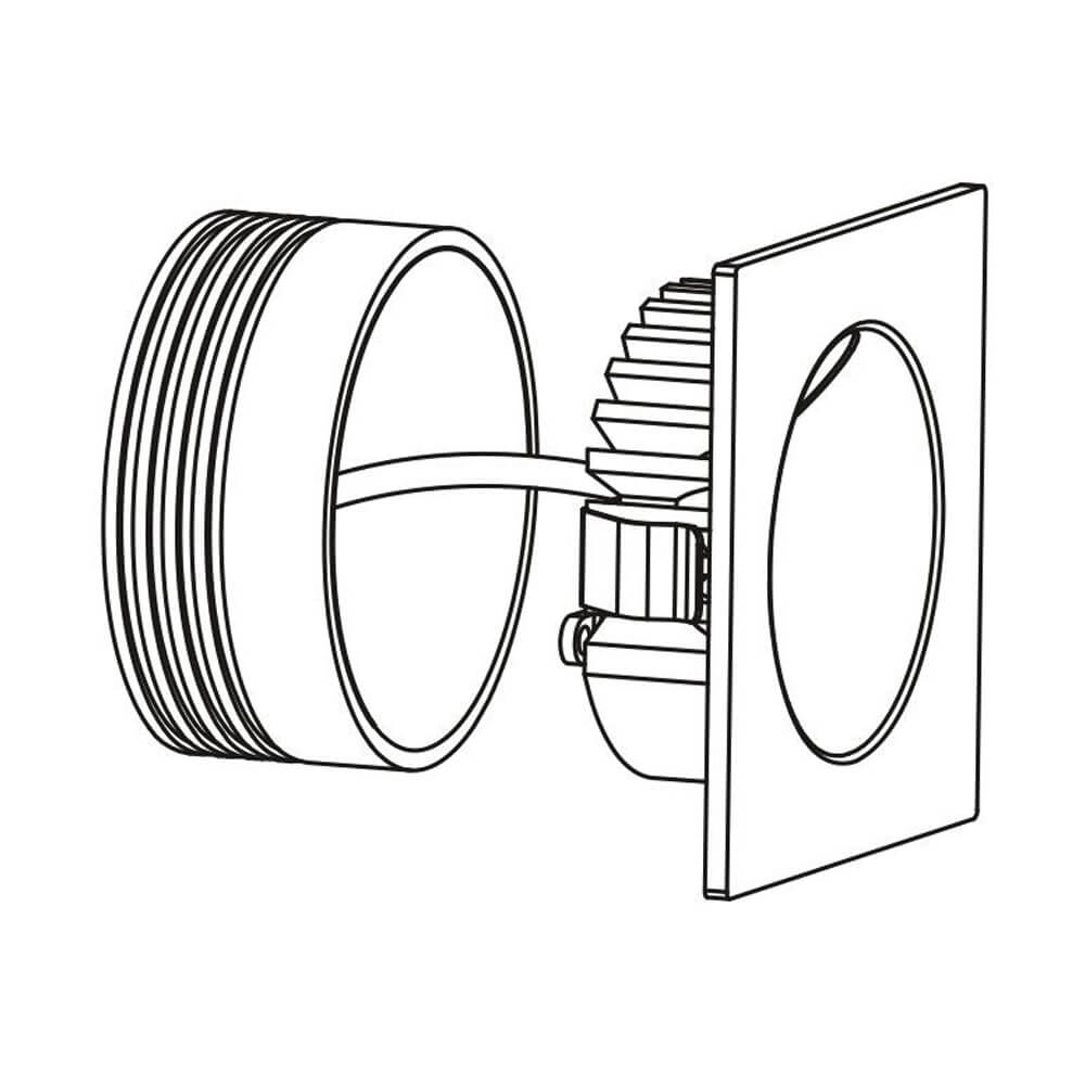 Inbouw trapverlichting Zarate 8cm wit Eglo 9002759969011