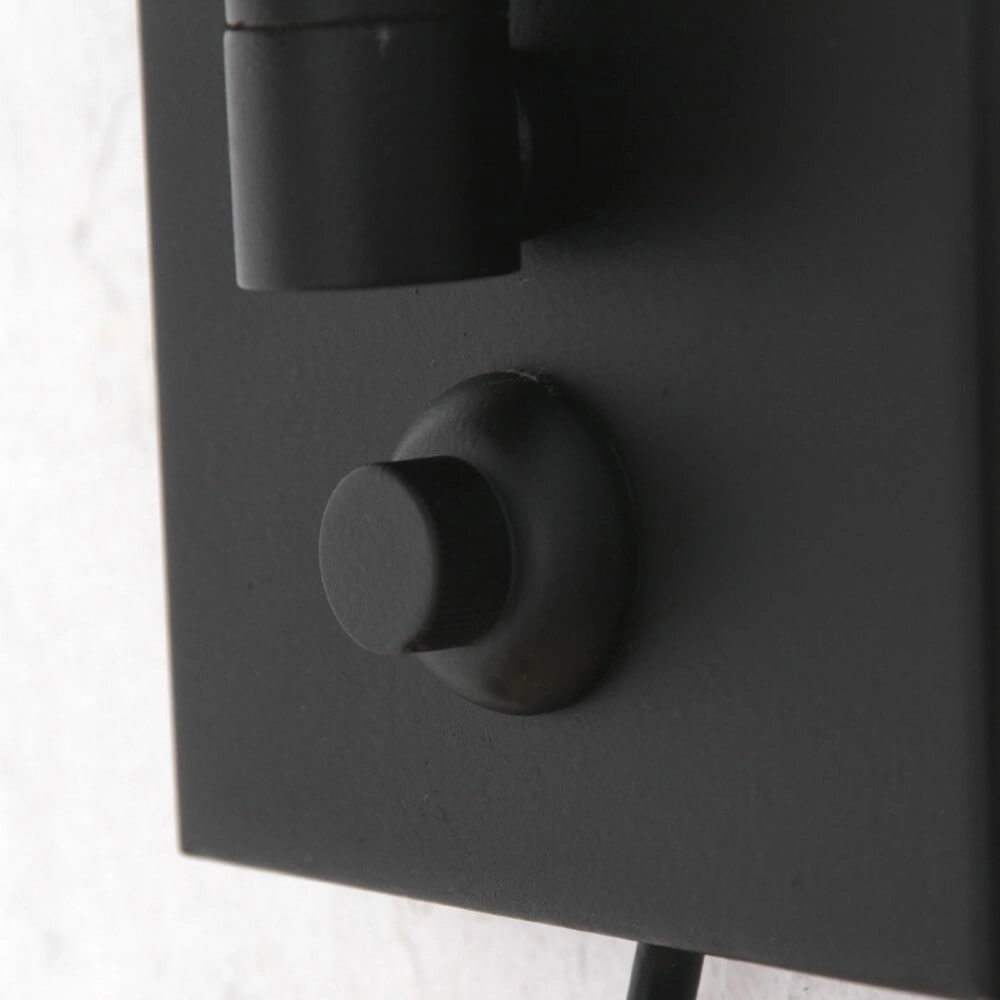 Zwarte wand leeslamp Prestige Chic met blauw velvet Steinhauer 8712746147285