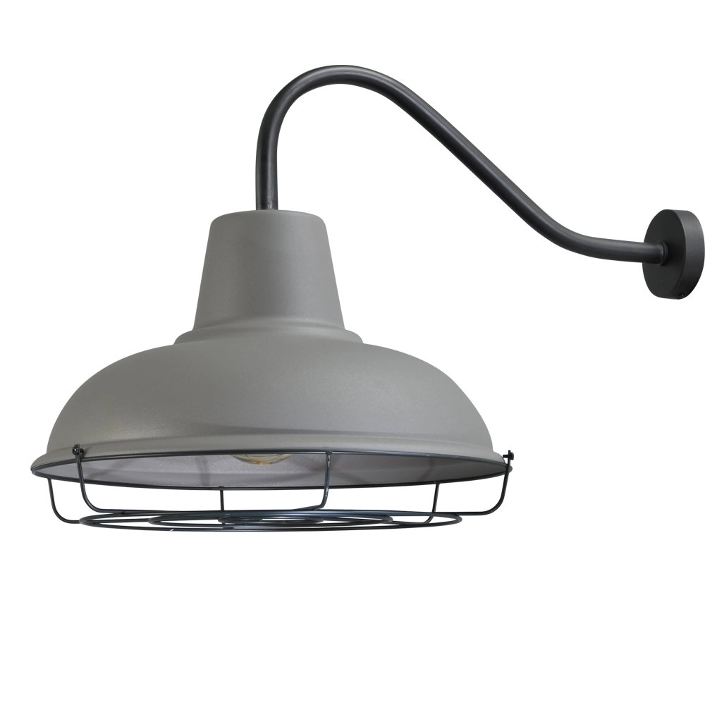 Betongrijze industrie wandlamp Industria 73cm diep Betongrijze industrie wandlamp Industria 73cm diep