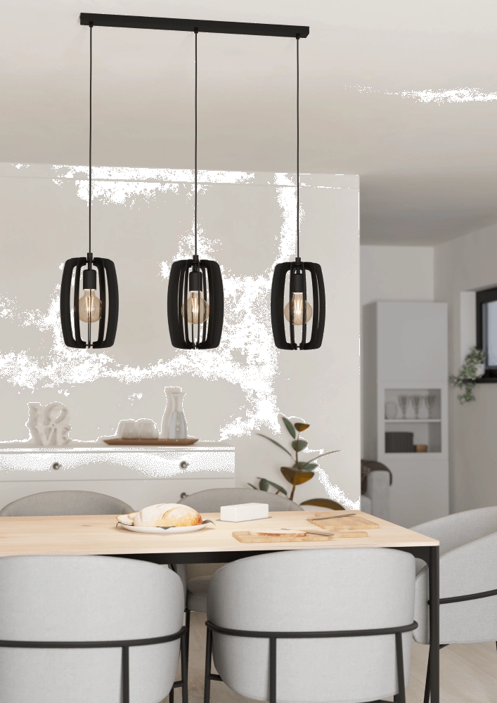 Eetkamer hanglamp Bajazzara zwart Eglo 9008606244355