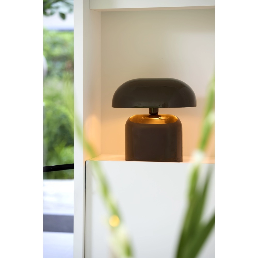 Schemerlamp Todd ovaal - glans donker bruin Light & Living 8717807818944