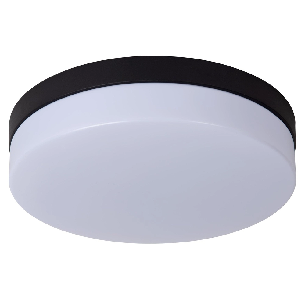 Plafonniere Biskit Ø 28cm - IP44 zwart
