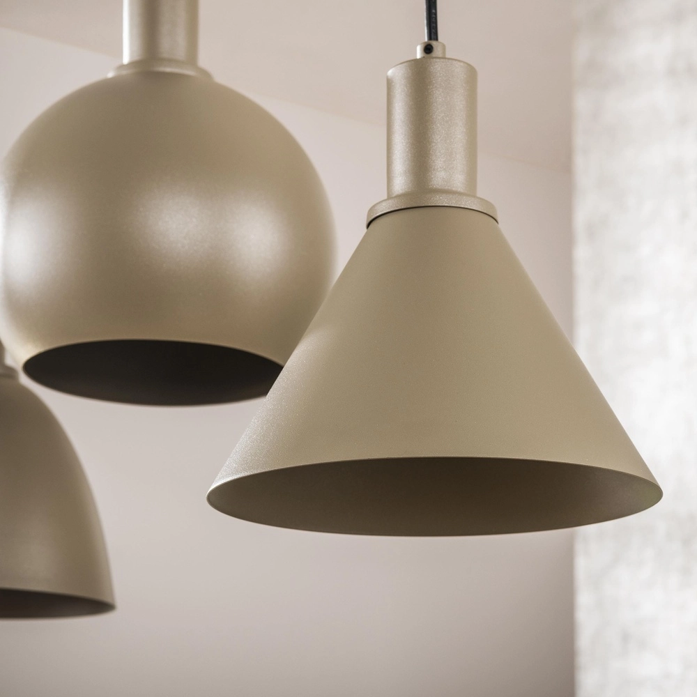 Zand hanglamp Metallo eettafel - 5x E27 Lyora 8716803512320