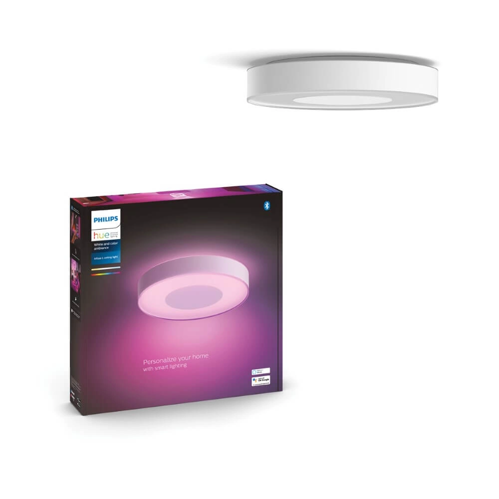 Plafondlamp Hue Infuse L - White and color Ø 42,5cm wit Philips 8718696176511