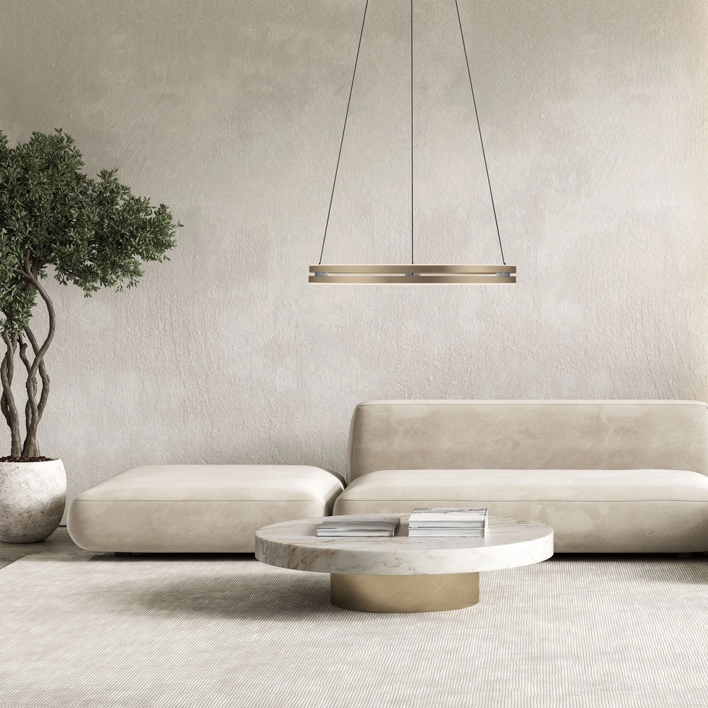 Kantoor hanglamp Pure E-Loop bronce - Ø 70cm Paul Neuhaus 4012248398364