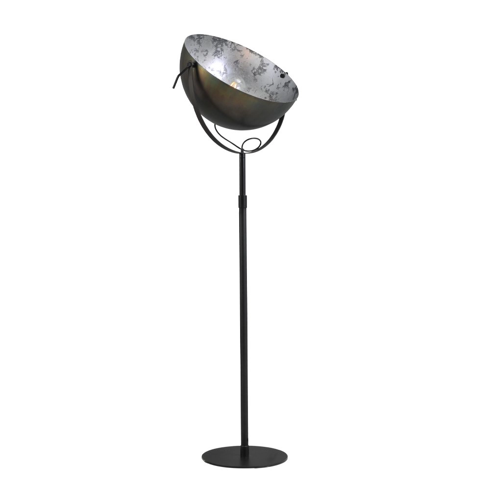 Vloerlamp Industria 180 gunmetal met zilver Vloerlamp Industria 180 gunmetal met zilver