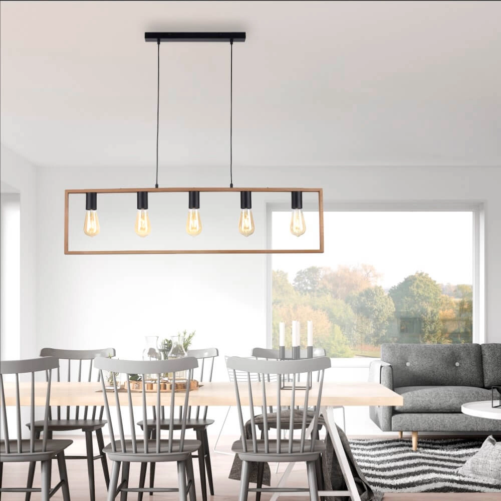 Landelijke hanglamp Franky 5-lichts Just Light 4043689966447