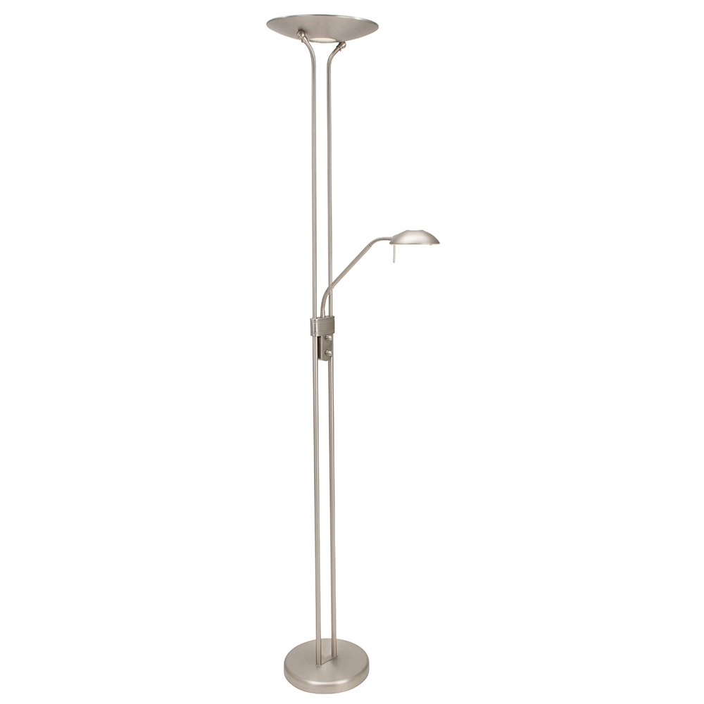 Vloerlamp Mexlite Up 180cm - 3000K metaalgrijs