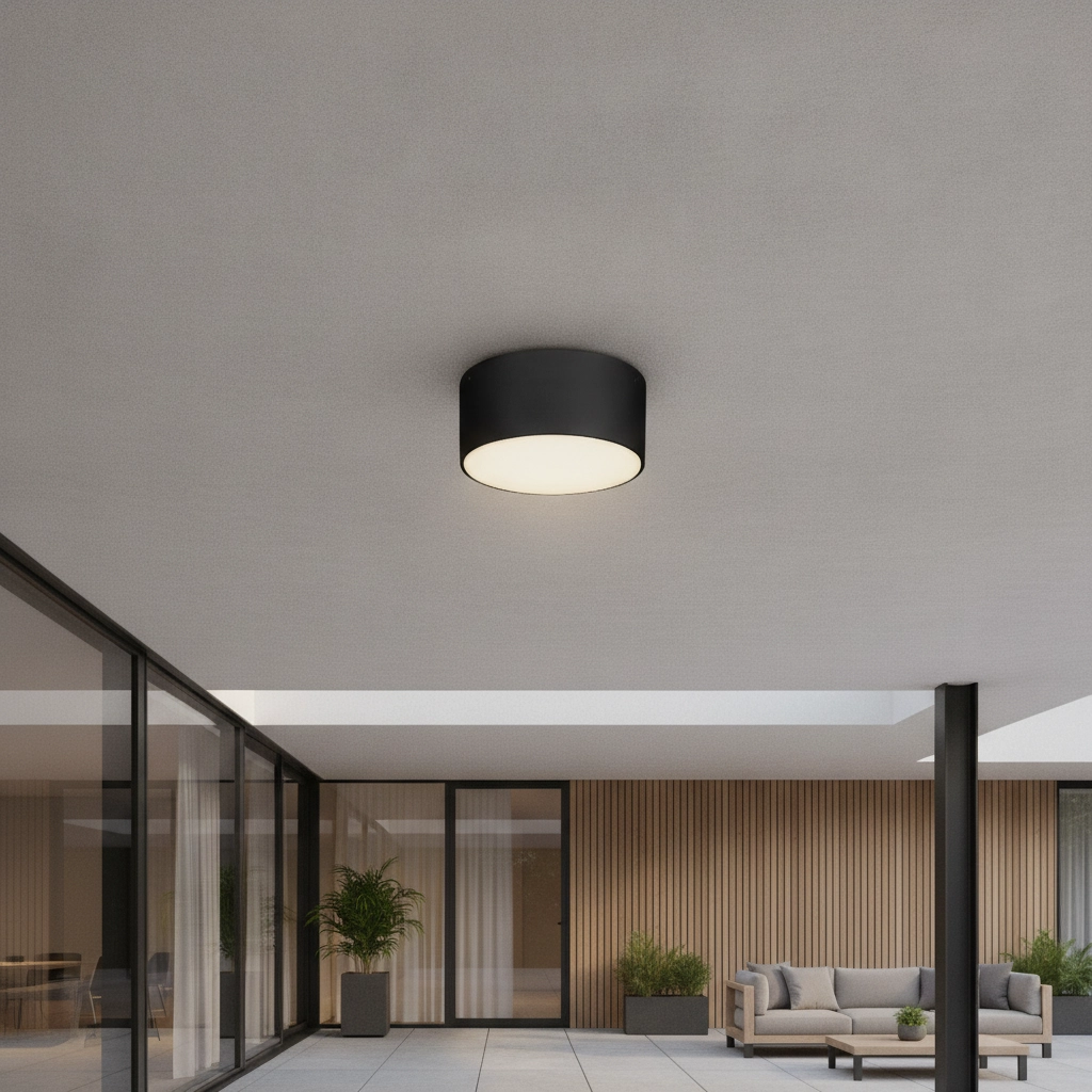 Ronde plafondlamp Judi Ø 12cm antraciet