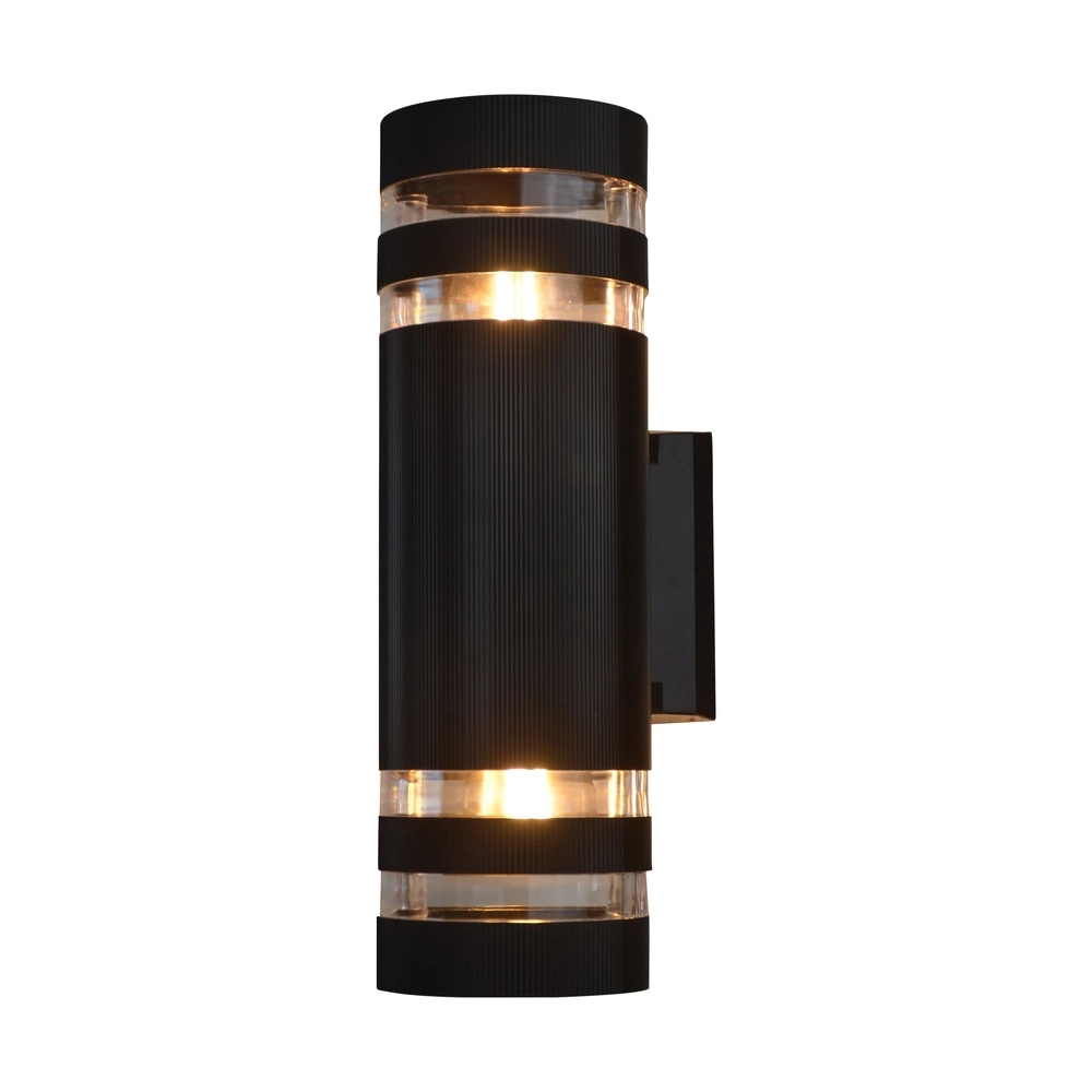 Design wandlamp Toluca zwart dubbel