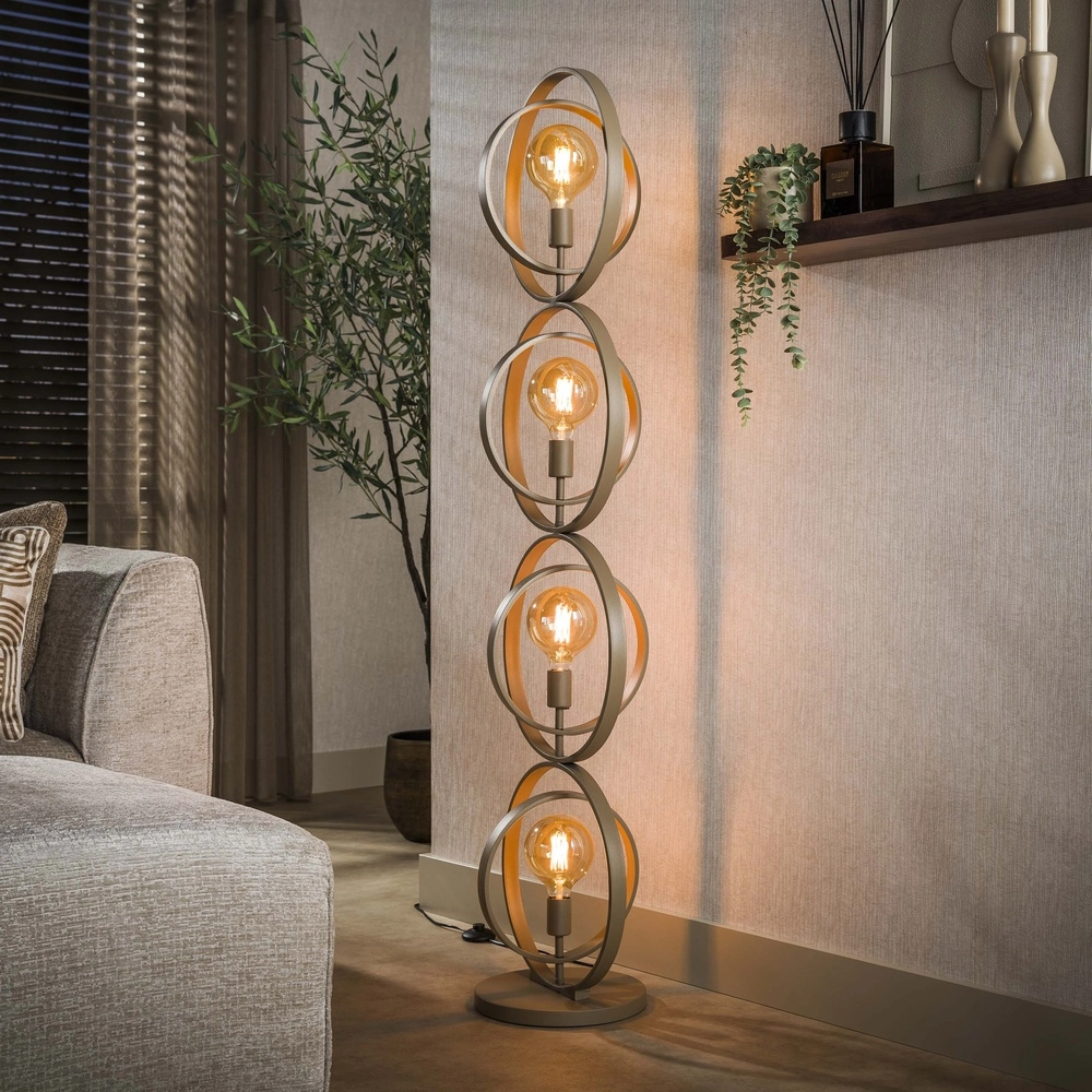 4-lichts zand vloerlamp Turn E27 - Ø 40cm