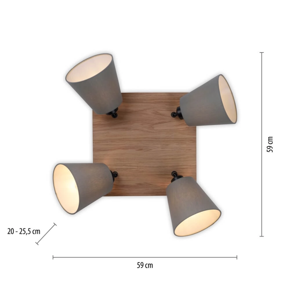 Plafondlamp Green Michel 4-lichts Just Light 4043689995058