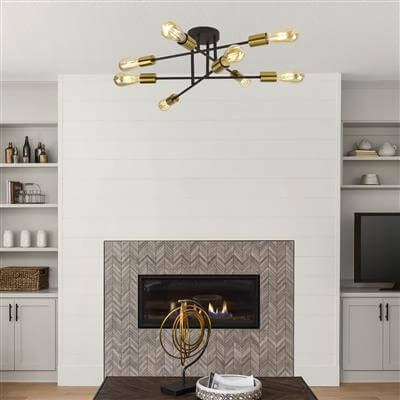 Plafondlamp Armstrong Spider 8-lichts Searchlight 5053423137575