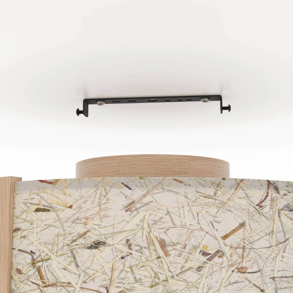 Plafondlamp Hontongas hout met beige kap Stars of Light 9008606274611