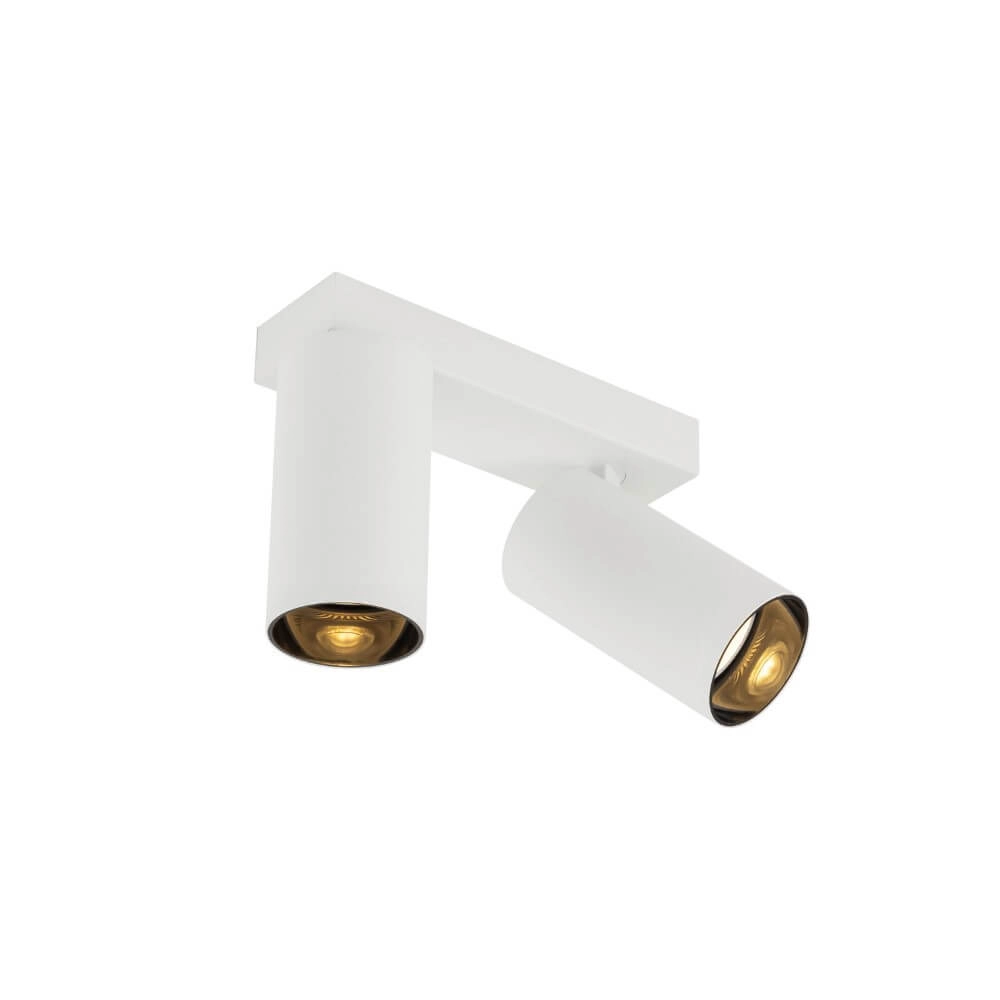 Dubbele opbouwspot Kami Double wit met zwart SLV 4024163288705