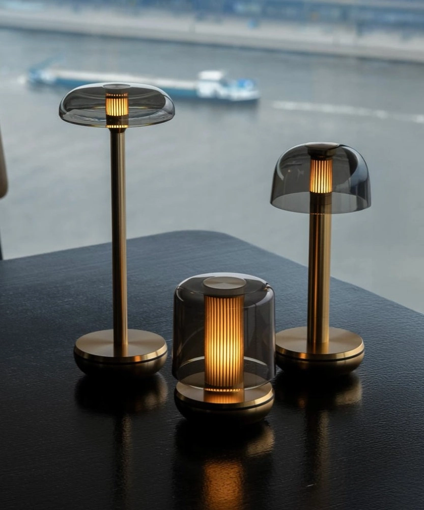 Air Gold - Smoked oplaadbare tafellamp Humble 8721154302421