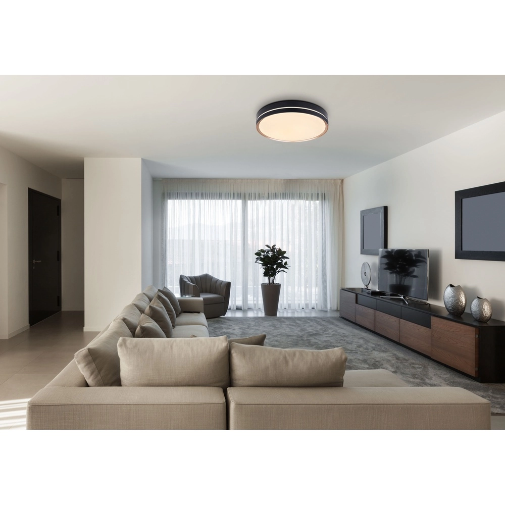 Design plafondlamp Manni zwart Ø 48,5cm Globo 9007371425150