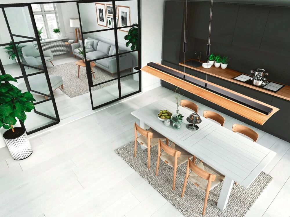 Hanglamp Shine-Wood zwart Fischer & Honsel 4003694610773