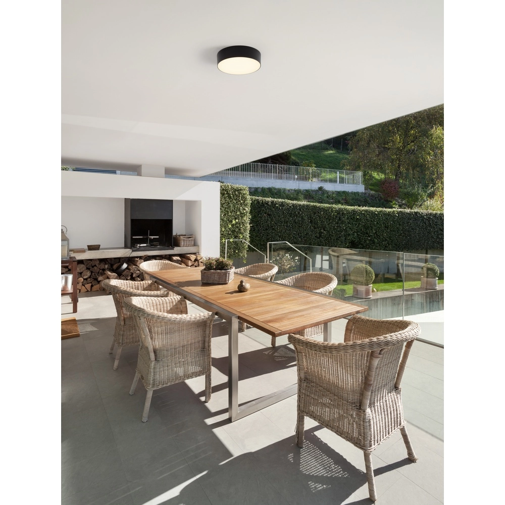 Ronde plafondlamp Judi Ø 21cm antraciet Lyora 5212017453839