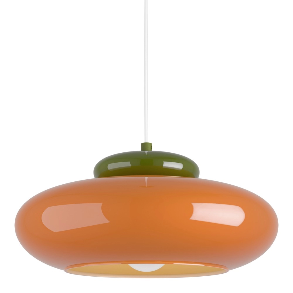 Design hanglamp Berardelli oranje met groen Ø 32cm Eglo 9008606405008