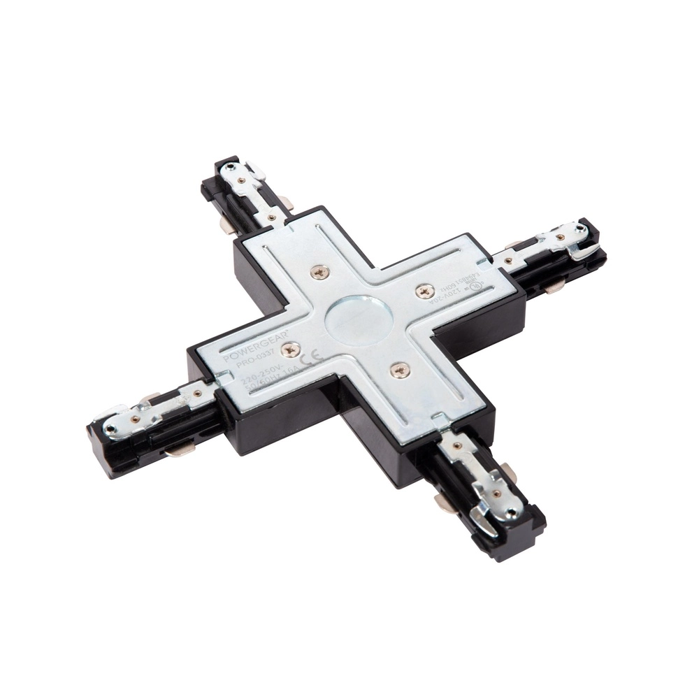 Rail X-connector Track 1-fase zwart