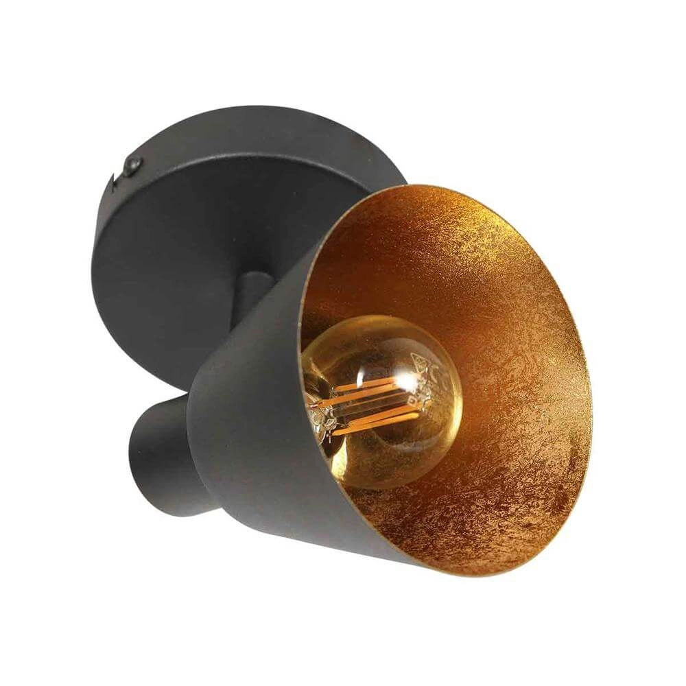 Wandlamp Oeroe zwart met goud Steinhauer 8712746176322