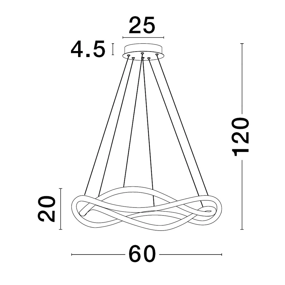Design hanglamp Jinal zwart Ø 60cm Lyora 5212017438737