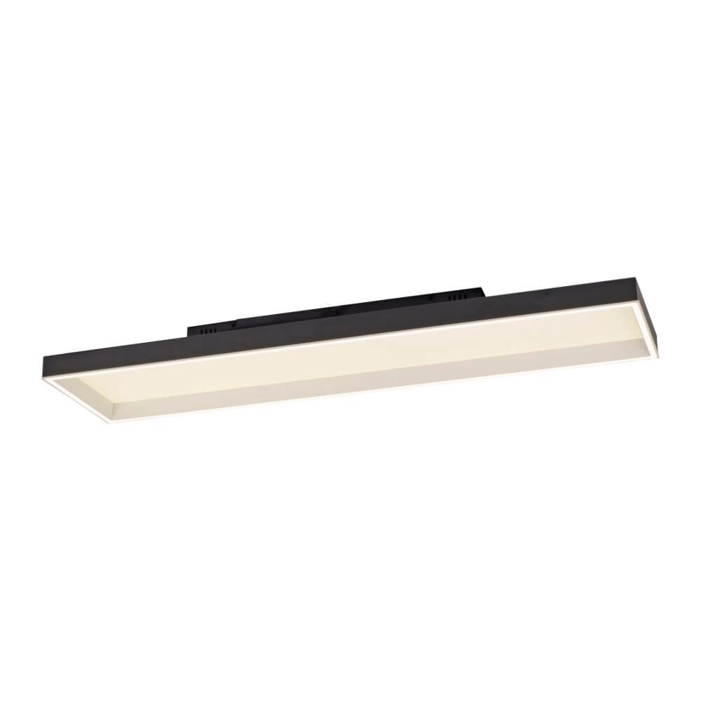 Zwarte plafondlamp Q-Magong rechthoekig
