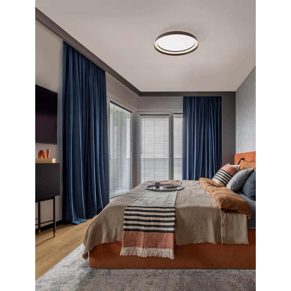 Design plafonniere Ormi Ø 45cm koffie bruin Lyora 5212017463104