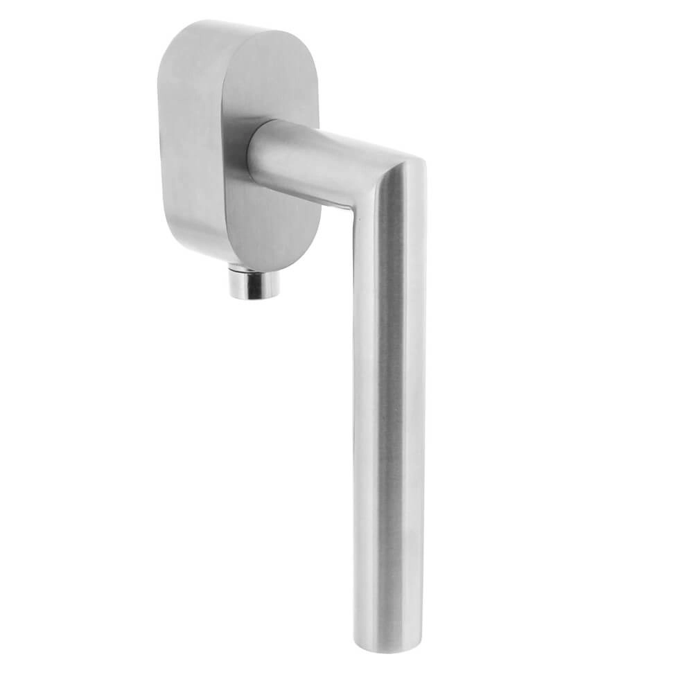 Raamkruk Hoek 90 afsluitbaar ovaal rozet RVS