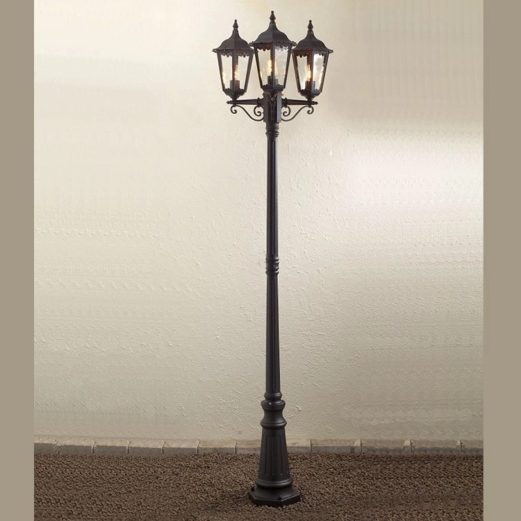 Klassieke buitenlantaarn Firenze 3-lichts zwart KonstSmide 7318307217759