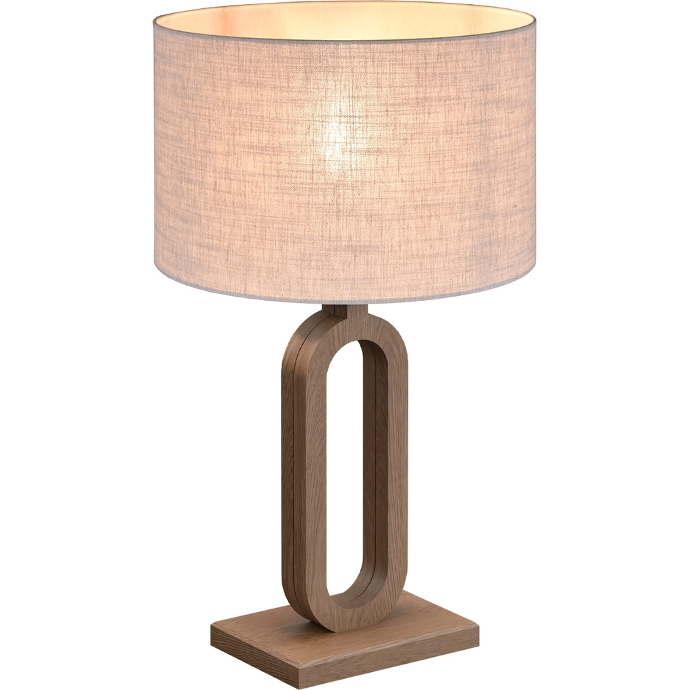 Tafellamp Sino Loop 39cm donker hout