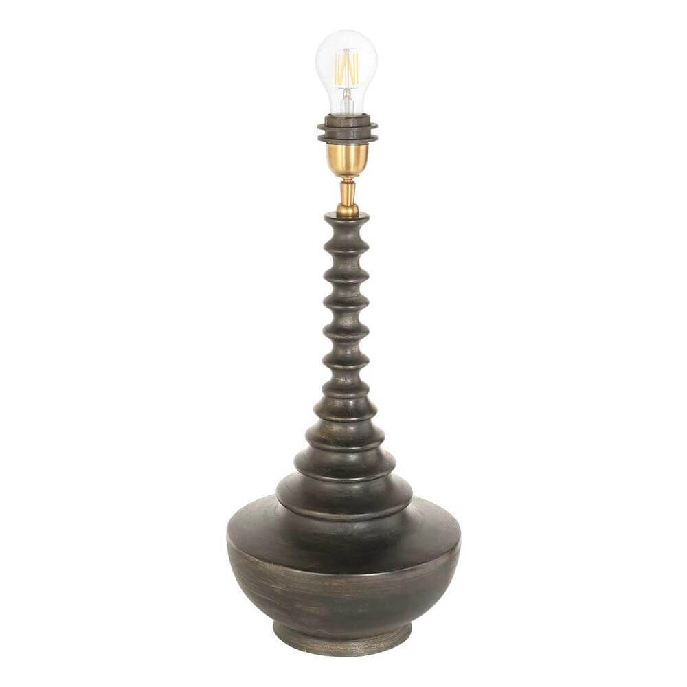 Tafellamp Bois zwart met lichtblauwe kap Steinhauer 8712746175202
