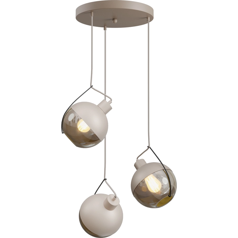 Design hanglamp Opera 3-lichts beige terra Ø 35cm Masterlight 8718121424231