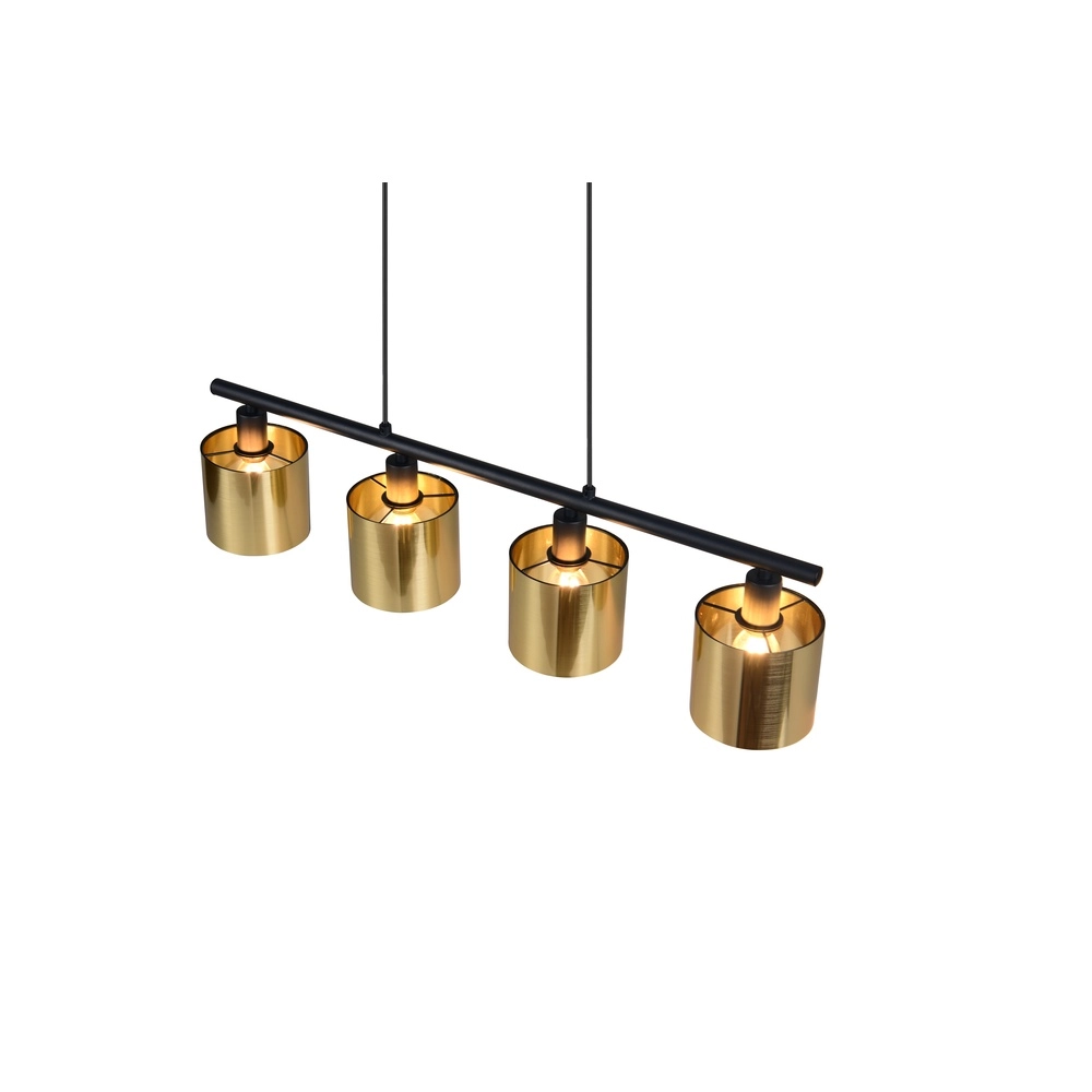 Hanglamp Jason zwart met goud 3-lichts Trio 4017807641165